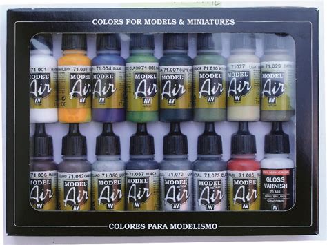 Acrylic colors set for Airbrush Vallejo Model Air Set 71192 Building ...