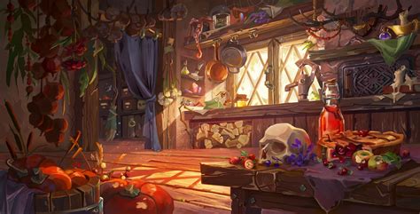 ArtStation - Witch Hut, Ann Kondrat | Fantasy concept art, Witch hut ...