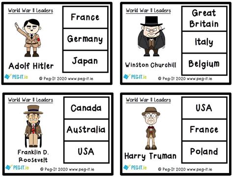 World War Two Leaders | Peg IT