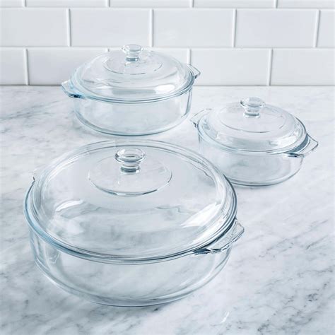 Libbey Baker's Basics Glass Casserole Combo - Set of 6 (Clear ...