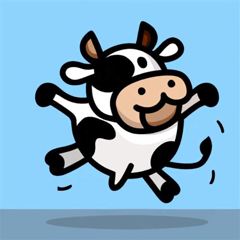 brief-stork225: A happy jumping Cow