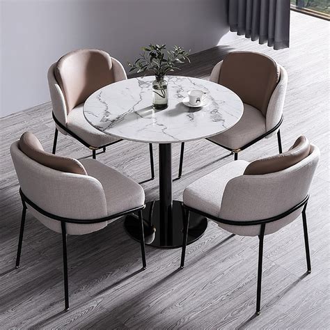 Luxury Modern Upholstered Dining Chair Barrel Back Dining Chair with ...