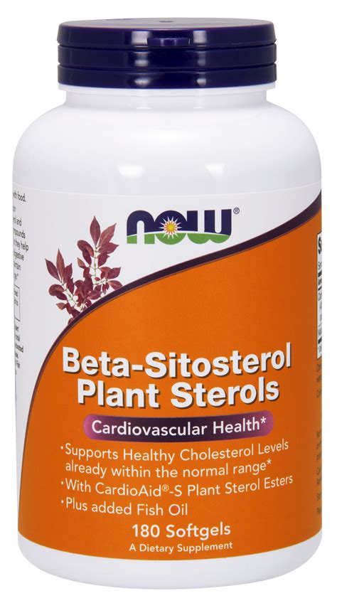 NOW Supplements, Beta-Sitosterol Plant Sterols with CardioAid®-S Plant ...