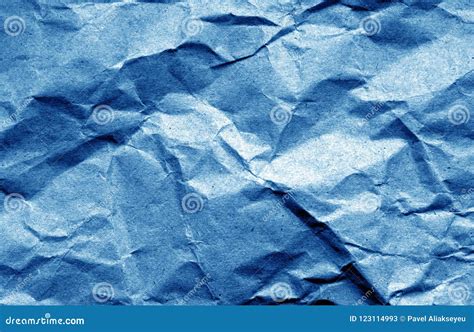 Old Crumpled Paper with Wrinckles in Navy Blue Color. Stock Image ...