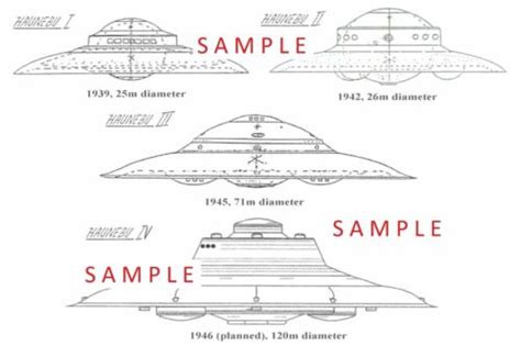 WW2 Picture Photo German UFO Haunebu Types and dates 2856 | eBay