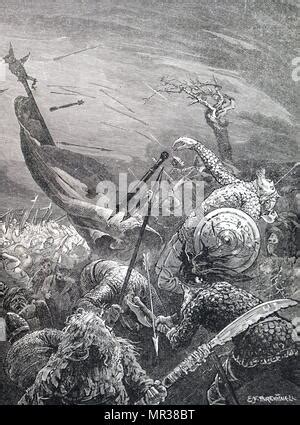 The death of Harold II or Harold Godwinson, c. 1022 - 1066, Battle of ...