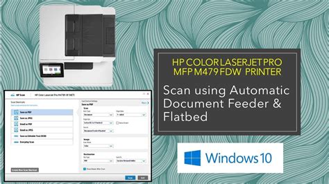 HP Color LaserJet Pro MFP M479 Printer Scan using Automatic Document ...