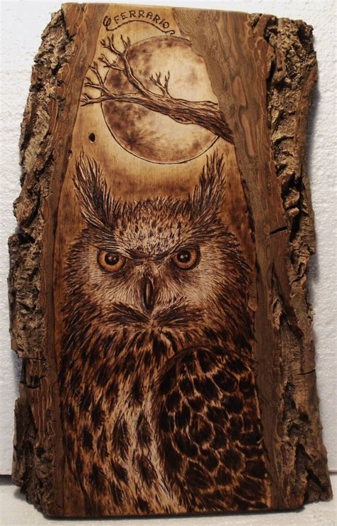 Almost as impressive as the owl is the wood itself. Wood Burning Crafts ...