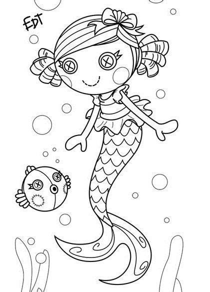 Coral Sea Shells mermaid Lalaloopsy coloring page Mermaid Coloring ...