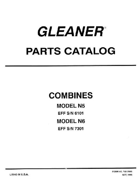 Gleaner N5, N6, and N7 Combine - Parts Catalog | Farm Manuals Fast