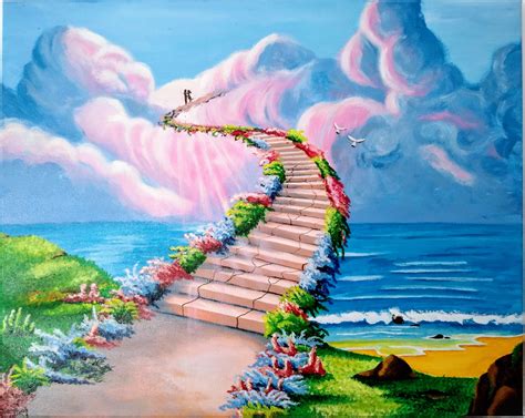 "Stairway to heaven" | Heaven painting, Heaven art, Stairs to heaven