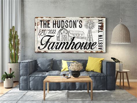 Personalized Farmhouse Sign Family Farmhouse Sign Vintage - Etsy