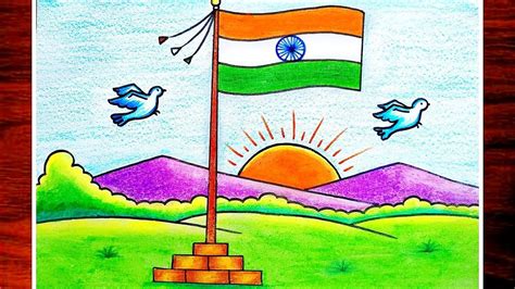 National Flag, Easy Drawings, Independence Day, Scenery, Indian, Diwali ...