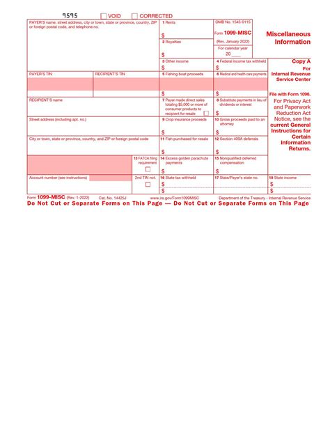 Blank 1099 Form 2023 - Printable Forms Free Online