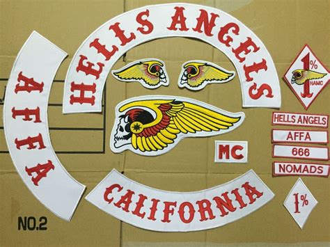 2020 Hells Angels Patches Motorcycle Jacket Iron On Patches 38CM Size ...