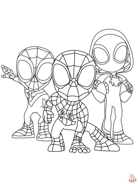 Spidey and His Amazing Friends Coloring Pages for kids