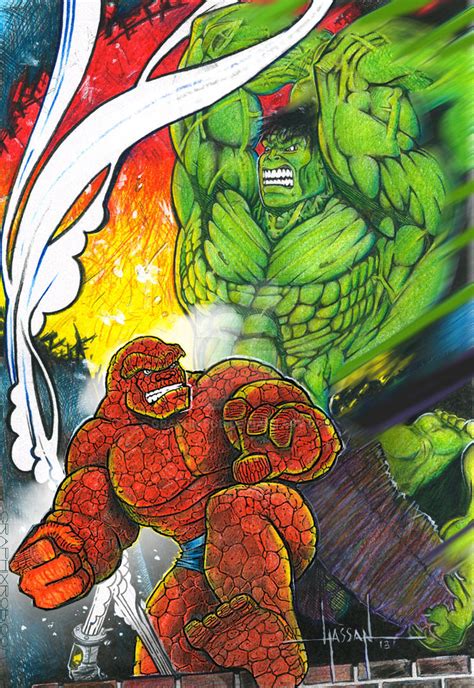 Hulk vs Thing by GraphixRob on DeviantArt