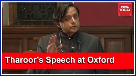 Shashi Tharoor's Stirring Speech at Oxford Union Goes Viral - YouTube