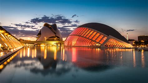 Pictures Spain Valencia City of Arts and Sciences night time Cities