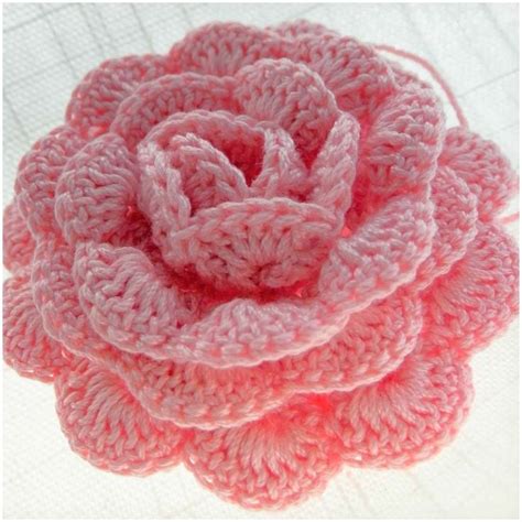 Crochet Rose 3D Pattern & Tutorial