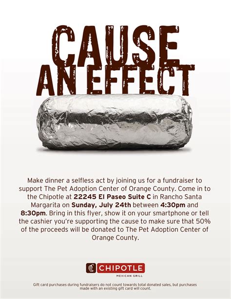 Chipotle Fundraiser – The Pet Adoption Center of Orange County