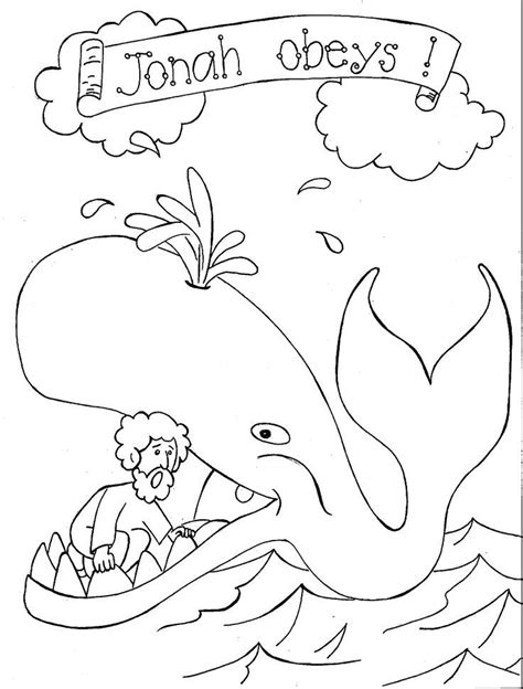 Free Jonah And The Whale Coloring Pages, Download Free Jonah And The ...