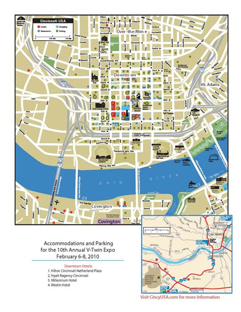 Restaurant Map Downtown Cincinnati Printable - Free Printable Templates