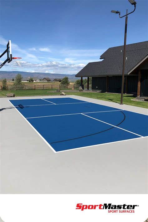 Combination Pickleball & Basketball Court | Home basketball court ...