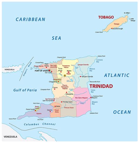 Trinidad Map With Counties