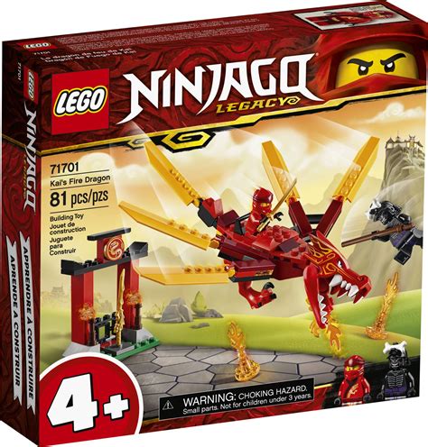 LEGO NINJAGO Legacy Kai’s Fire Dragon 71701 Dragon Toy Figure Building ...