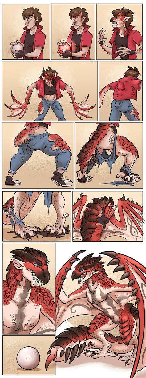 Pin on Creatures | Furry tf, Human to animal transformation art, Dragon ...