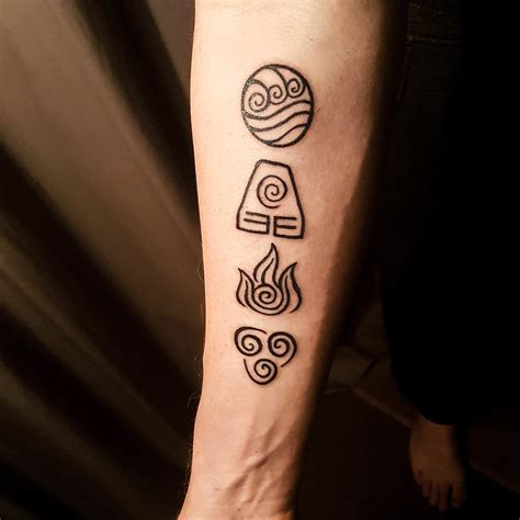 Got my first tattoo last week! The four elements from Avatar done by ...