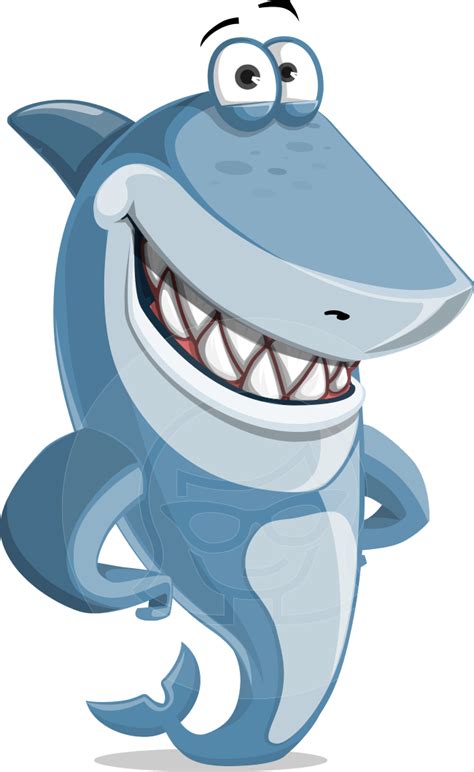 Vector Shark Cartoon Character - Sharko Polo | GraphicMama | GraphicMama