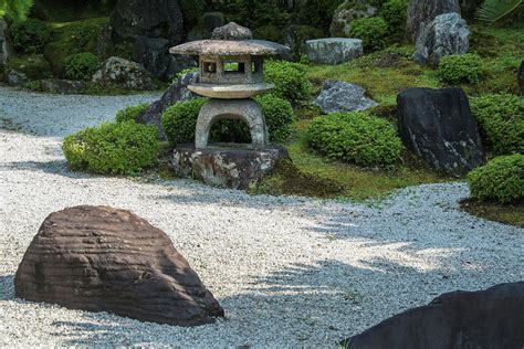 Beautiful japanese stone garden Pyrography by Sina Vodjani