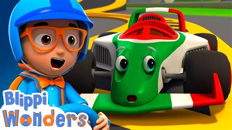 Blippi Learns About Race Cars! - Blippi Wonders | Vehicles For Kids ...