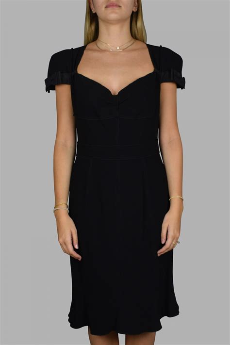 Luxury dress for women - Prada black dress with sleeves