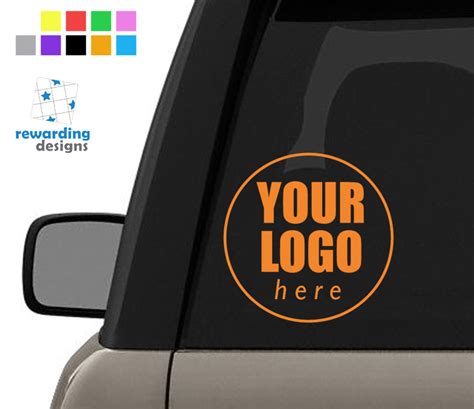 Custom Logo Personalised Car Sticker - Single Colour Vinyl Decal ...