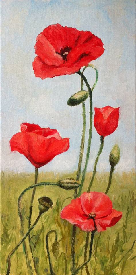 Poppy Flower Painting