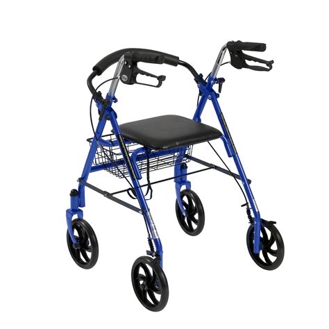 Wheel Chair Walker Folding Portable Rollator Seat Walking Walk Mobility ...