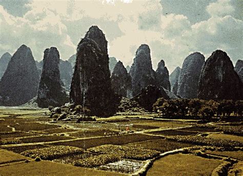 A few karst towers around Guilin in China's Guangxi Province | Coastal ...