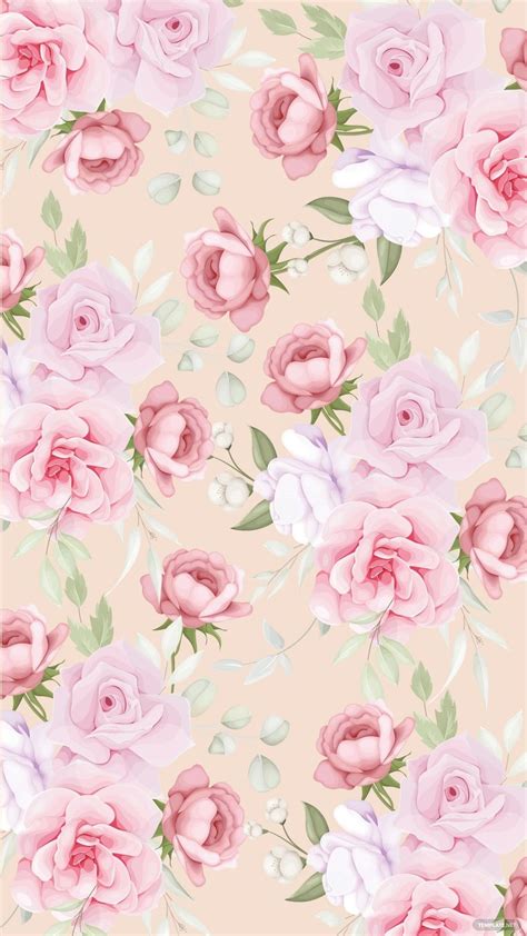 Pastel Pink Floral Pattern