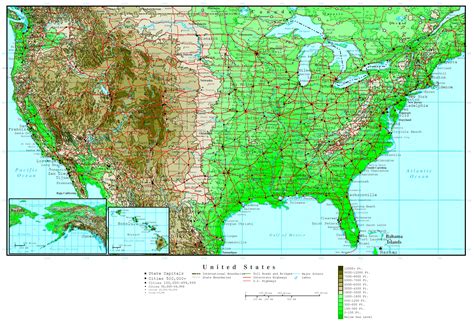 United States Elevation Map