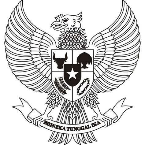 Jual Gambar Sketsa Mewarnai : Garuda Pancasila Lambang Negara Indonesia ...