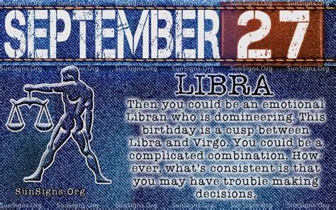 September 27 Zodiac Horoscope Birthday Personality - SunSigns.Org