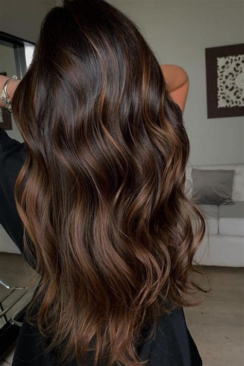 Coffee brown balayage hair colour – Artofit