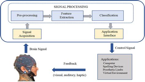 A schematic of EEG‐based Brain Computer Interface. The main modules of ...