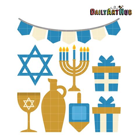 Happy Hanukkah Clip Art Set – Daily Art Hub // Graphics, Alphabets & SVG