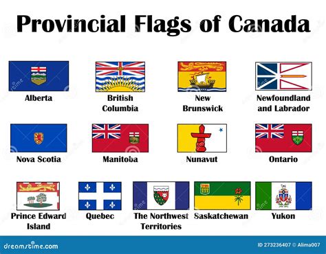 All Flags of Regions of Canada Stock Vector - Illustration of ...