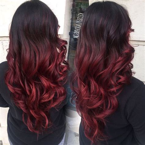 Dark Red Ombre Hair Color