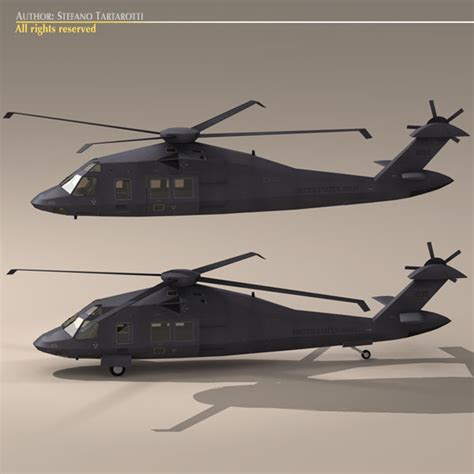 MH60 Stealth Blackhawk 3D Model - FlatPyramid